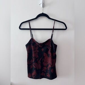 Abercrombie & Fitch Black and Red Floral Cami & Skirt set